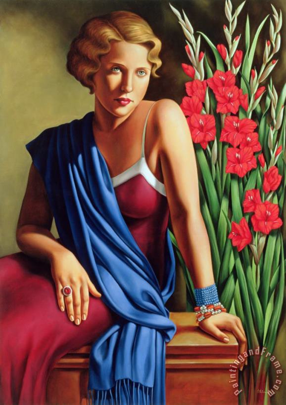 Girl with the Scarab Ring painting - Catherine Abel Girl with the Scarab Ring Art Print