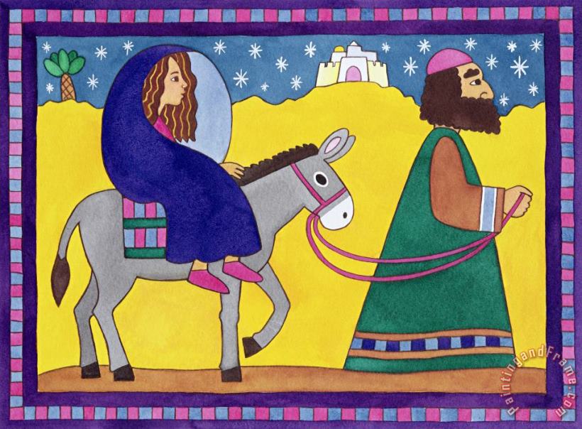 The Road To Bethlehem painting - Cathy Baxter The Road To Bethlehem Art Print