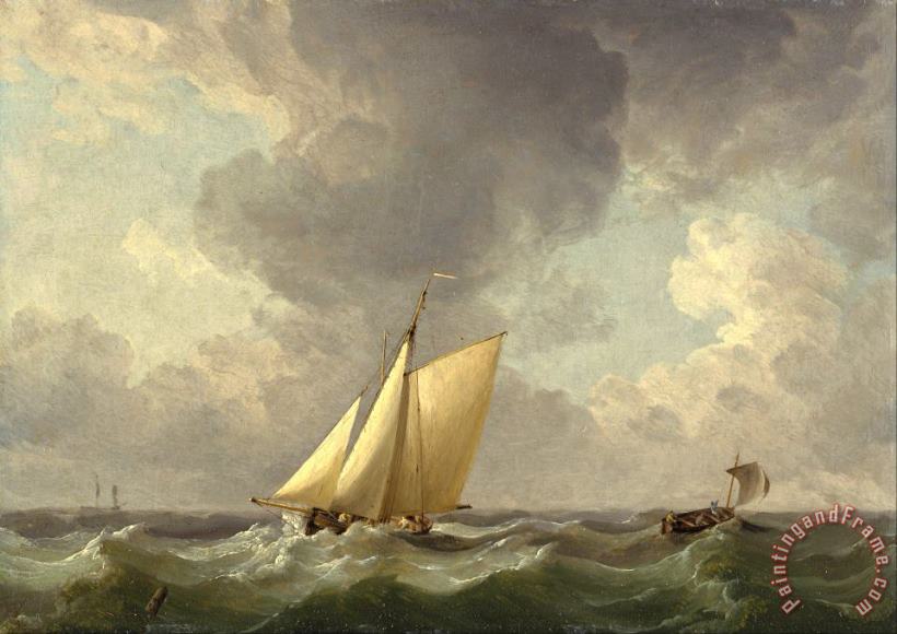Charles Brooking A Cutter in a Strong Breeze Art Painting