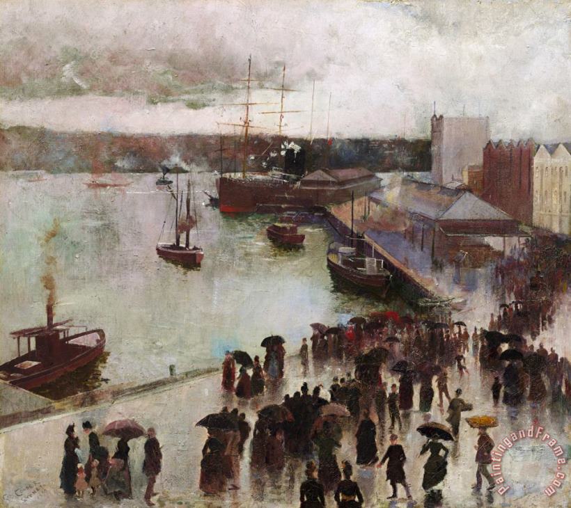 Departure of The Orient, Circular Quay painting - Charles Conder Departure of The Orient, Circular Quay Art Print