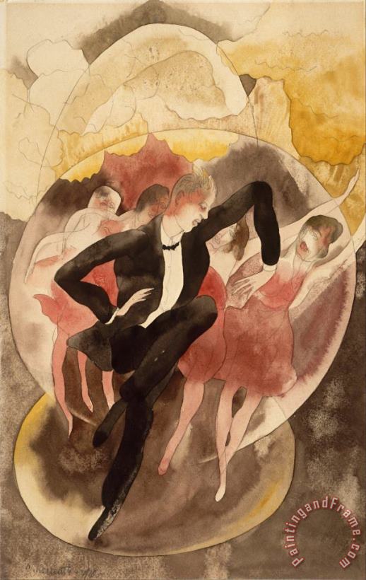 Charles Demuth In Vaudeville (dancer with Chorus) Art Painting