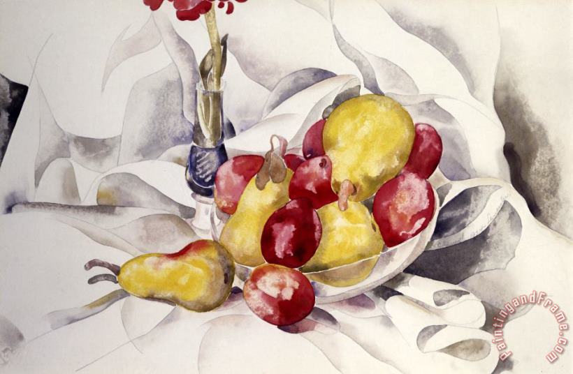 Pears And Plums, 1924 painting - Charles Demuth Pears And Plums, 1924 Art Print