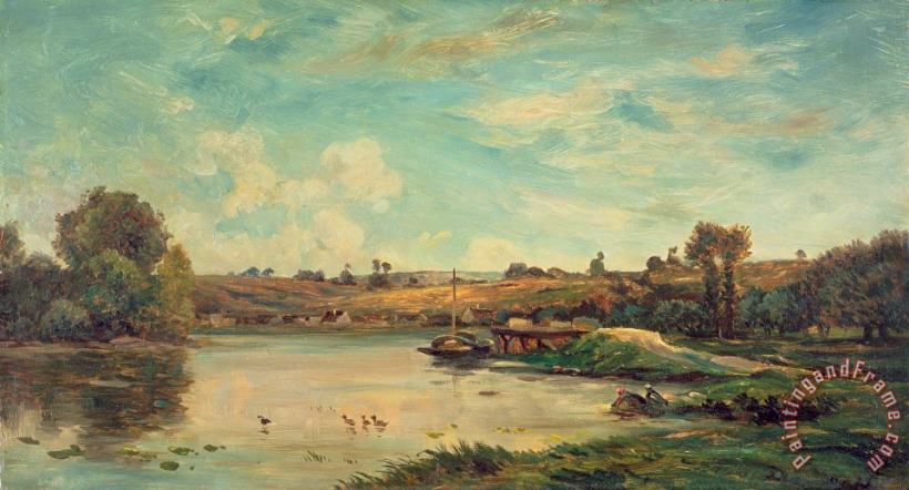 On the Loire painting - Charles Francois Daubigny On the Loire Art Print