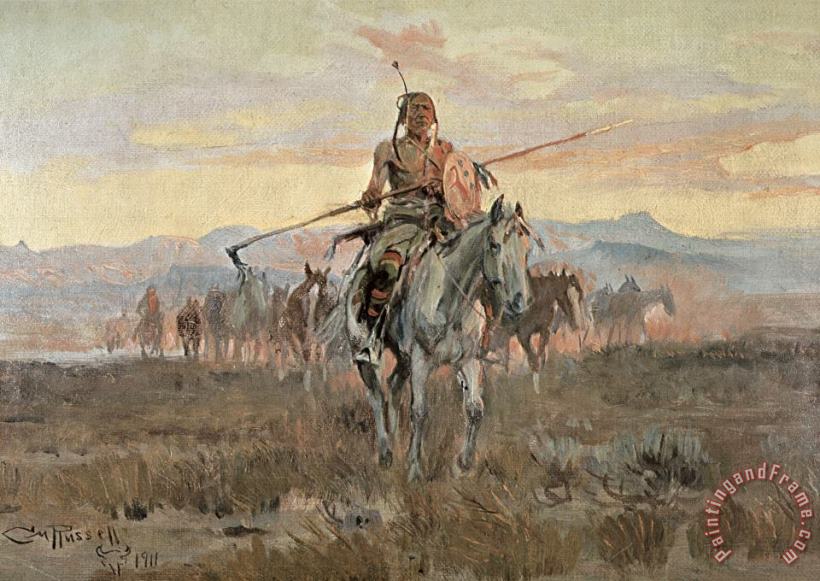 Charles Marion Russell Stolen Horses Art Painting