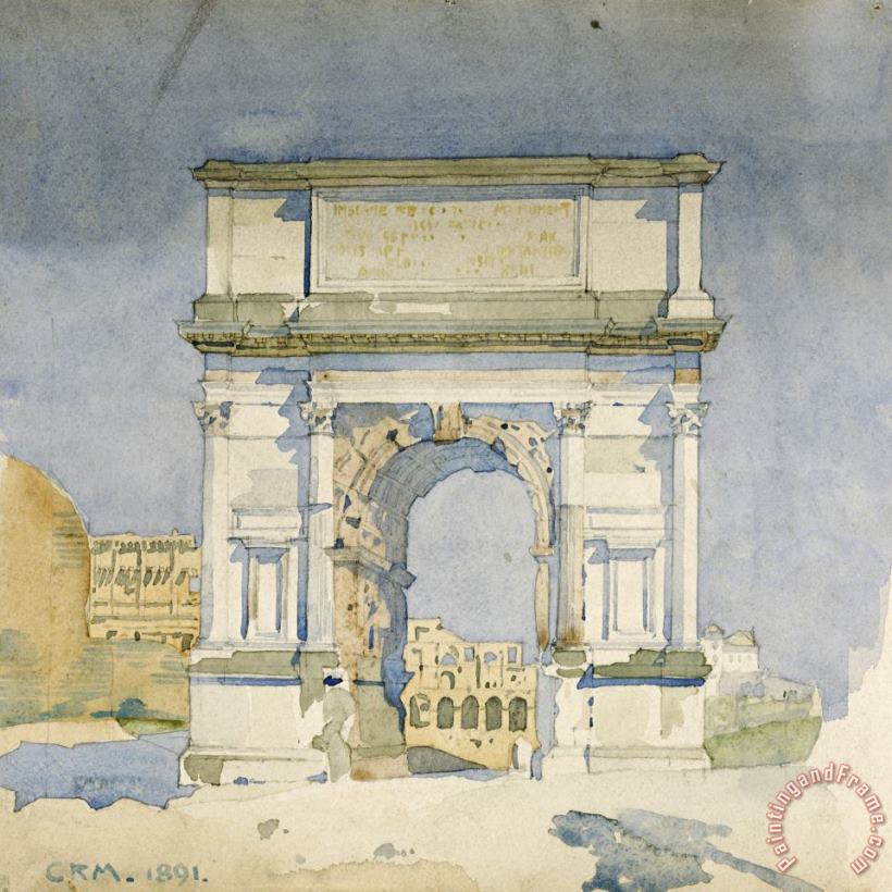 Rome, Arch of Titus painting - Charles Rennie Mackintosh Rome, Arch of Titus Art Print