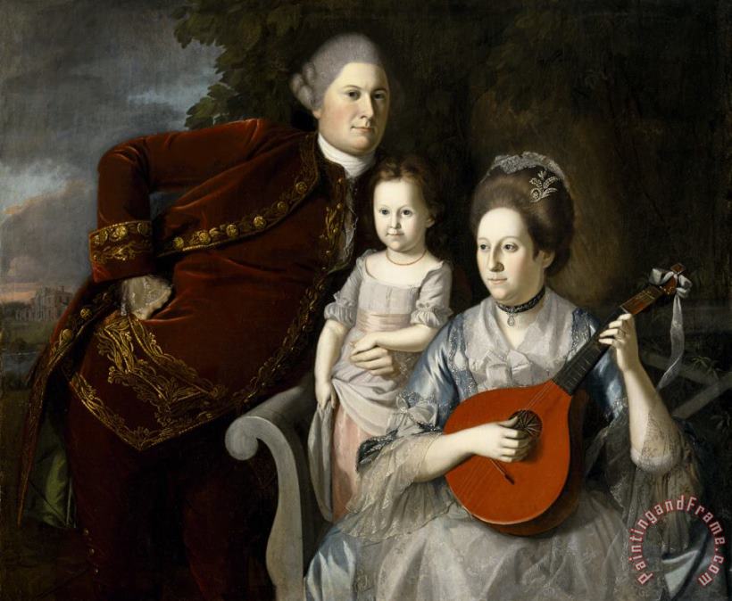 Portrait of The Edward Lloyd Family painting - Charles Willson Peale Portrait of The Edward Lloyd Family Art Print
