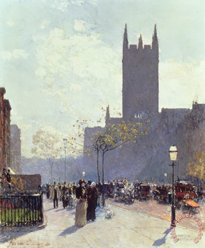 Childe Hassam Lower Fifth Avenue Art Painting