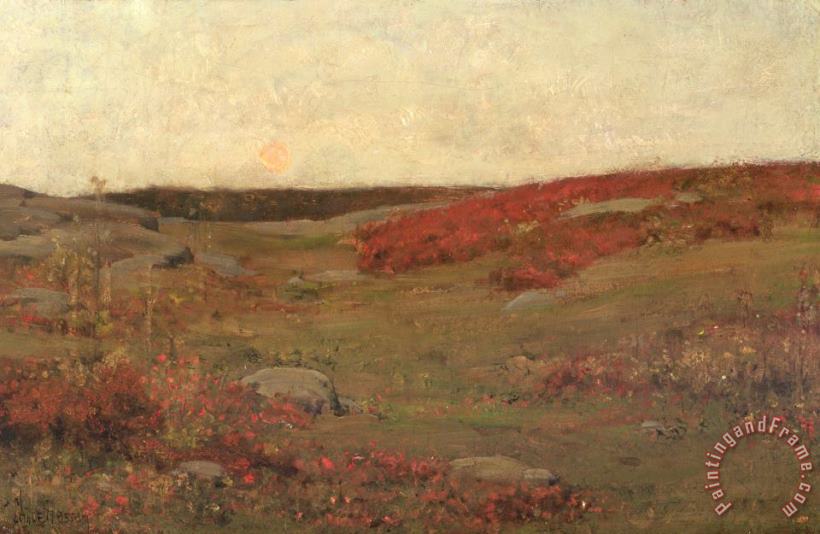 Childe Hassam Sunrise in Autumn Art Painting