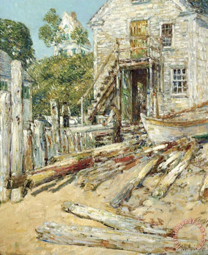 Childe Hassam The Riggers Shop Art Painting