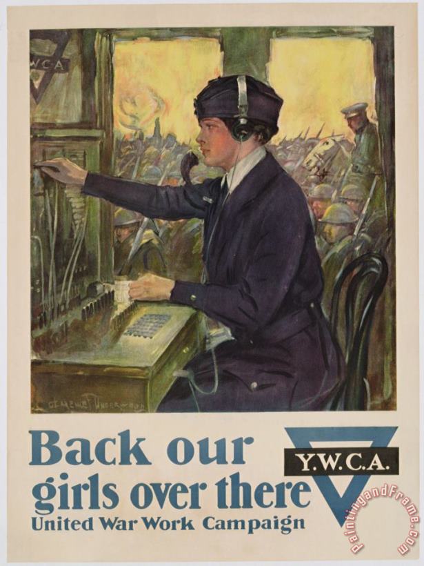 Clarence F Underwood World War I YWCA poster Art Print