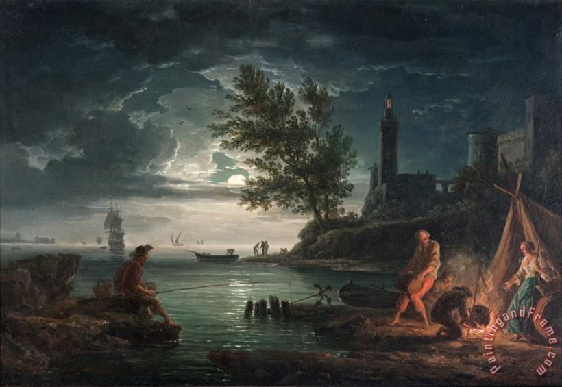 The Four Times of Day Night painting - Claude Joseph Vernet The Four Times of Day Night Art Print