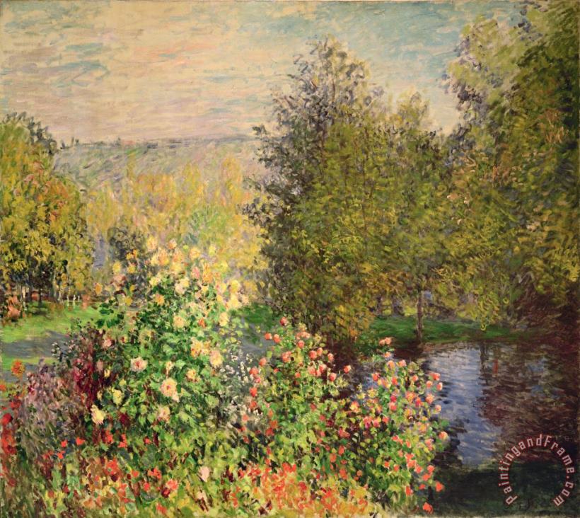 A Corner of the Garden at Montgeron painting - Claude Monet A Corner of the Garden at Montgeron Art Print