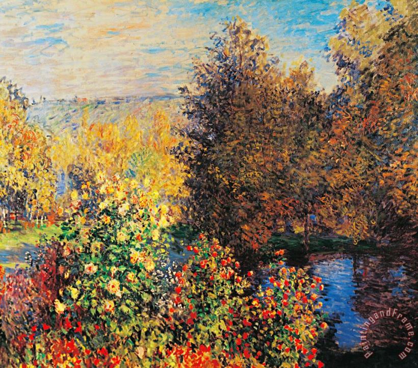Corner Of Garden In Montgeron painting - Claude Monet Corner Of Garden In Montgeron Art Print