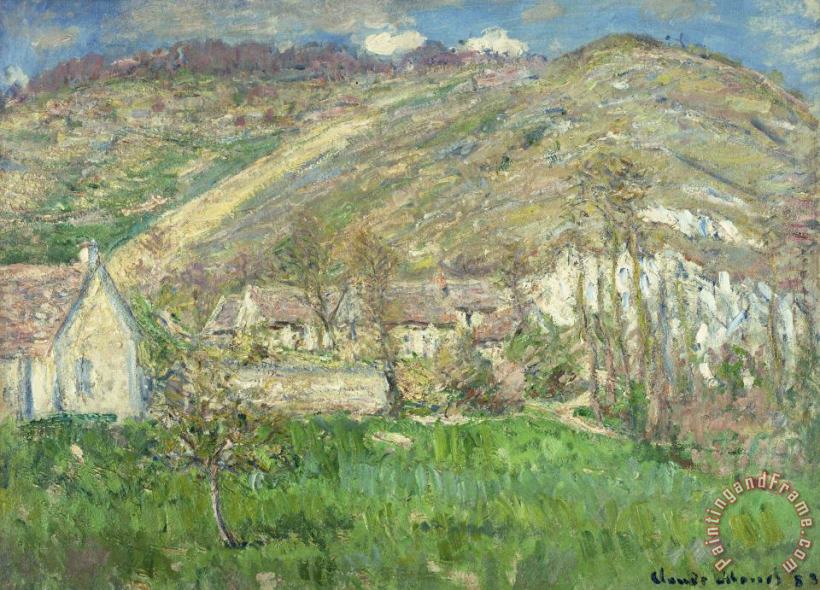 Claude Monet Hamlet In The Cliffs Near Giverny Art Print