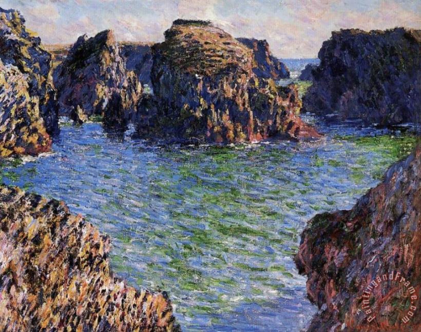 Claude Monet Port Goulphar Belle Ile Brittany Art Print