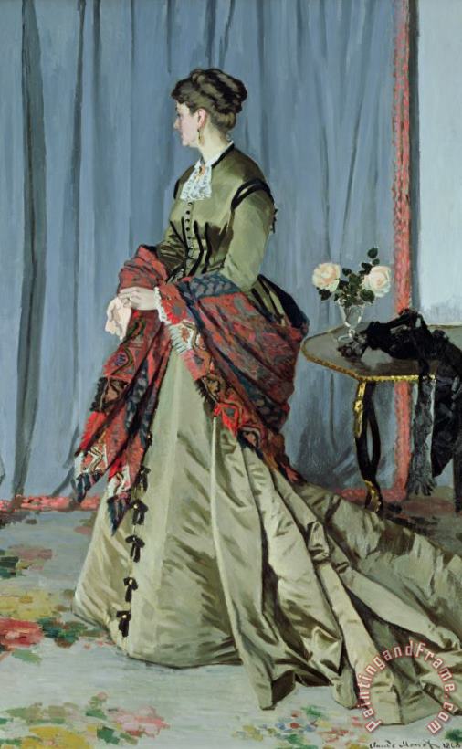 Claude Monet Portrait of Madame Louis Joachim Gaudibert Art Painting