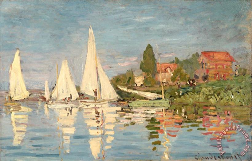Claude Monet Regatta at Argenteuil Art Painting