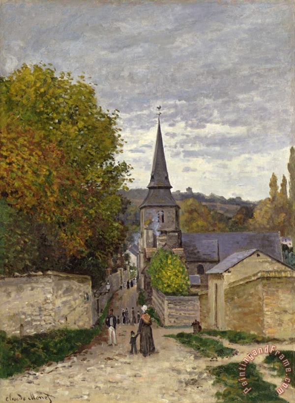 Claude Monet Street in Sainte Adresse Art Painting