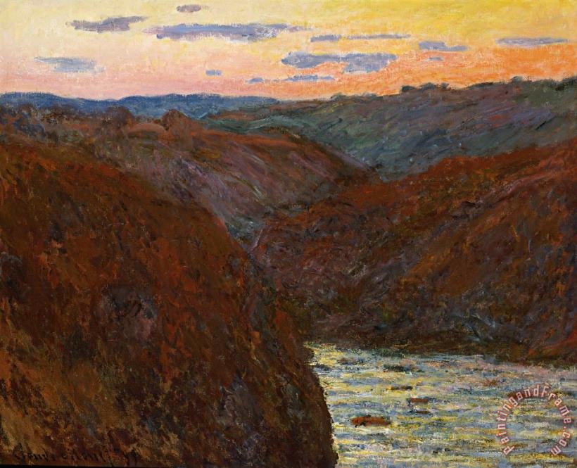 Claude Monet Sunset Art Painting