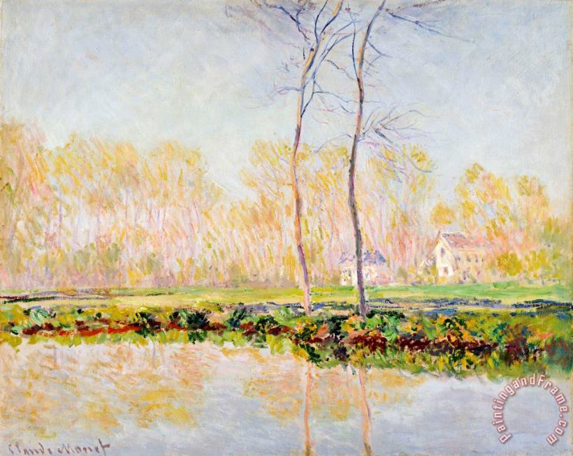 The Banks of the River Epte at Giverny painting - Claude Monet The Banks of the River Epte at Giverny Art Print