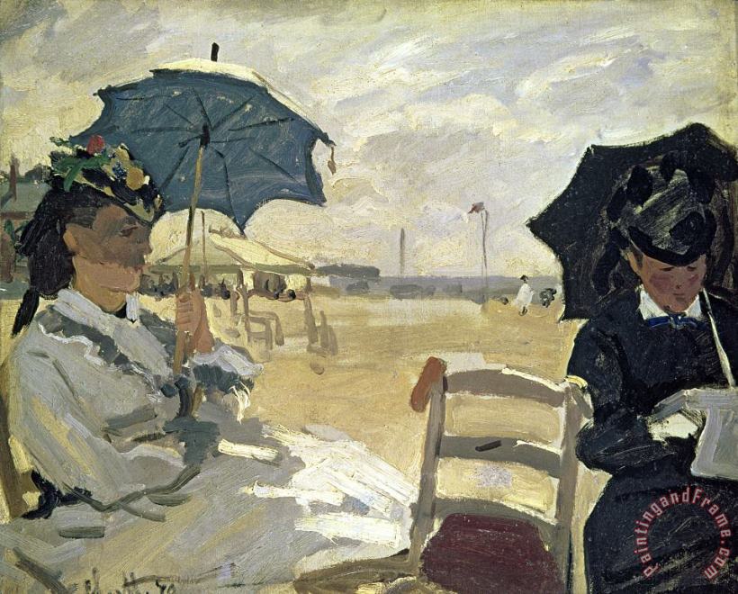 Claude Monet The Beach at Trouville Art Painting