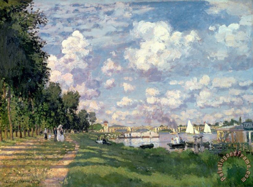Claude Monet The Marina at Argenteuil Art Painting