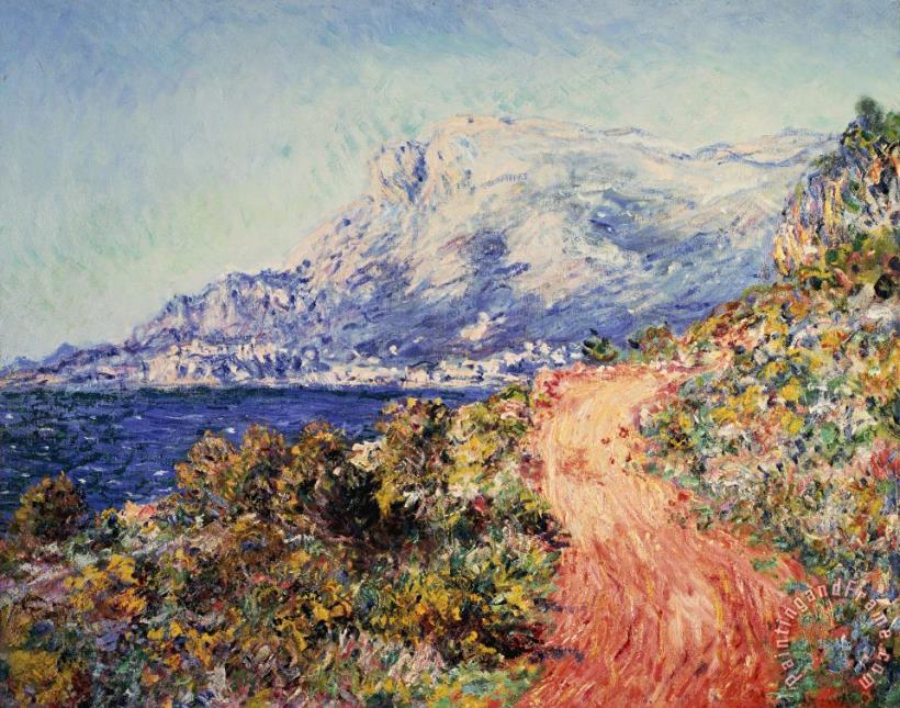 Claude Monet The Red Road near Menton Art Painting