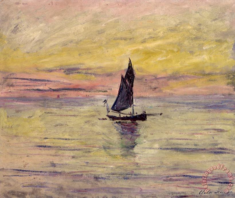 Claude Monet The Sailing Boat Evening Effect Art Painting