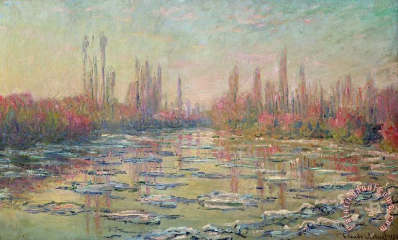 The Thaw on the Seine painting - Claude Monet The Thaw on the Seine Art Print