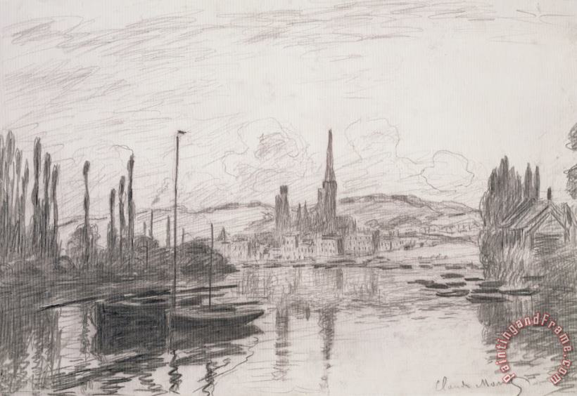 Claude Monet View Of Rouen Art Print