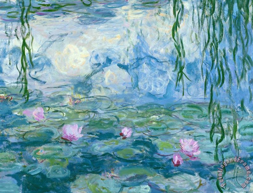 Waterlilies painting - Claude Monet Waterlilies Art Print