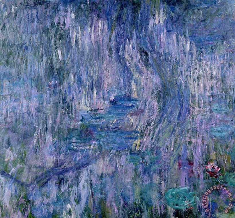 Claude Monet Waterlilies And Reflections Of A Willow Tree Art Print