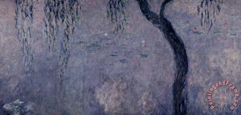 Claude Monet Waterlilies Two Weeping Willows Art Painting