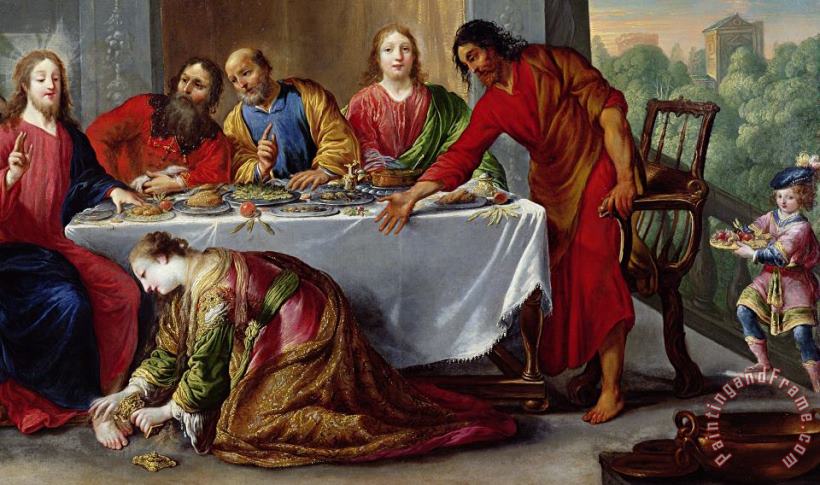 Christ in the House of Simon the Pharisee painting - Claude Vignon Christ in the House of Simon the Pharisee Art Print