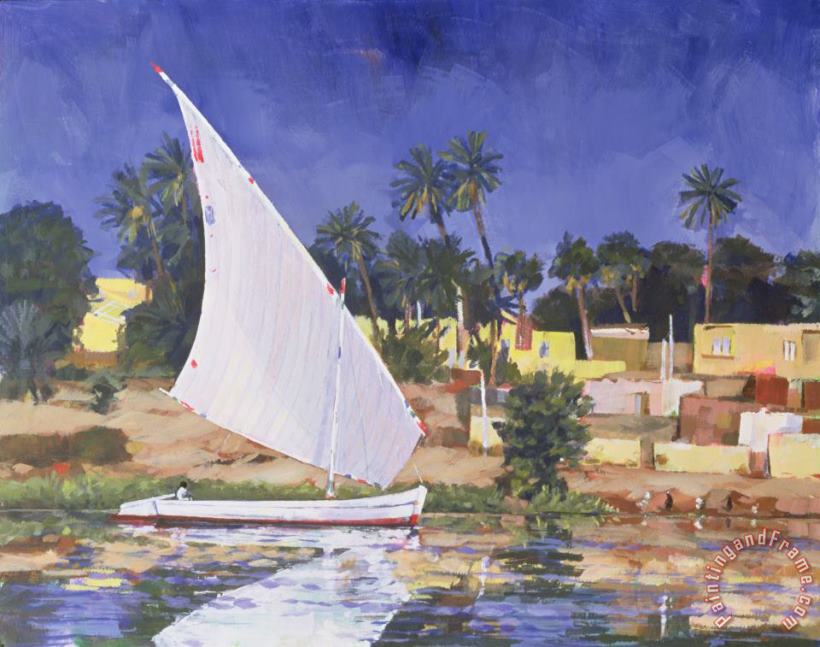 Clive Metcalfe Egypt Blue Art Painting