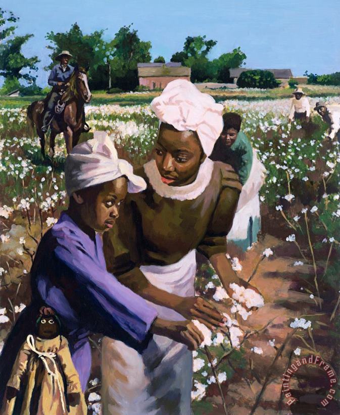 Cotton Pickers painting - Colin Bootman Cotton Pickers Art Print