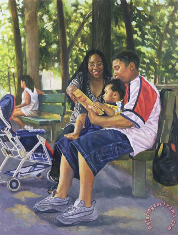 Colin Bootman Family In The Park Art Painting
