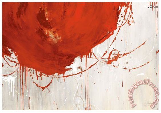 Collection Abstract Hot Red Art Painting