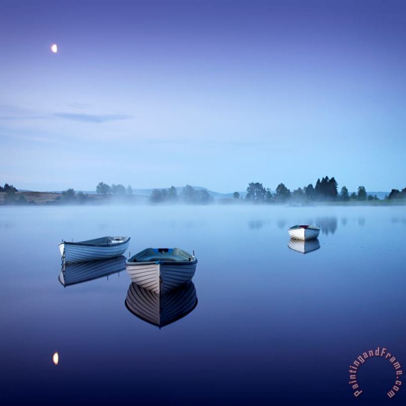 Collection Loch Rusky Moonlit Morning Art Painting