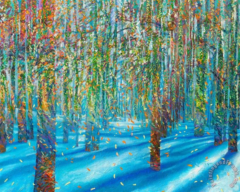 Snowfall painting - Collection Snowfall Art Print