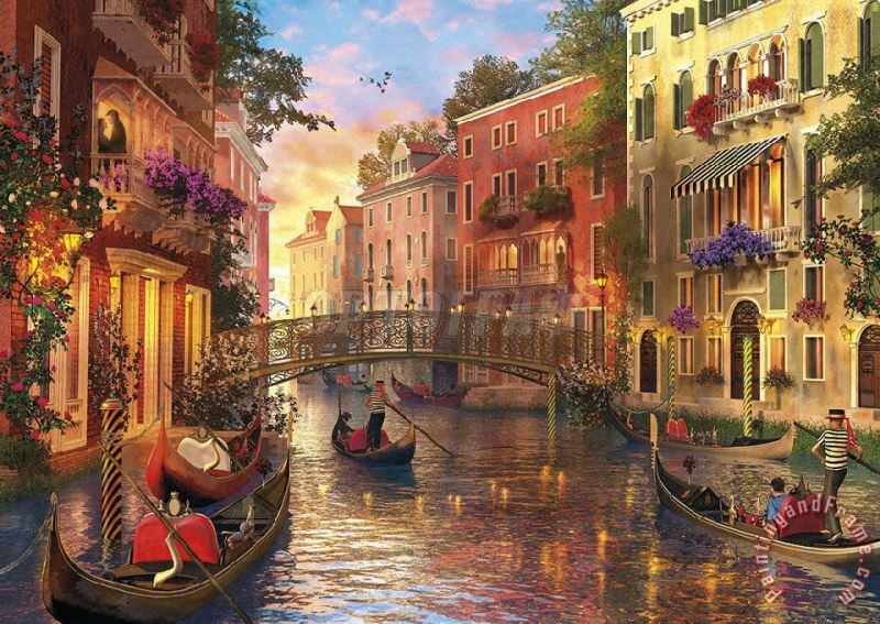 Sunset in Venice painting - Collection Sunset in Venice Art Print