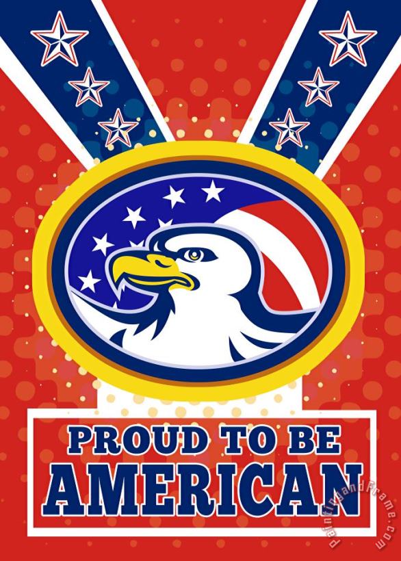 Collection 10 American Proud Eagle Independence Day Poster Greeting Card Art Print