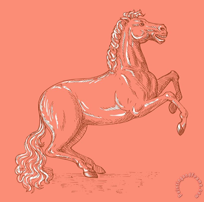 Horse Prancing painting - Collection 10 Horse Prancing Art Print