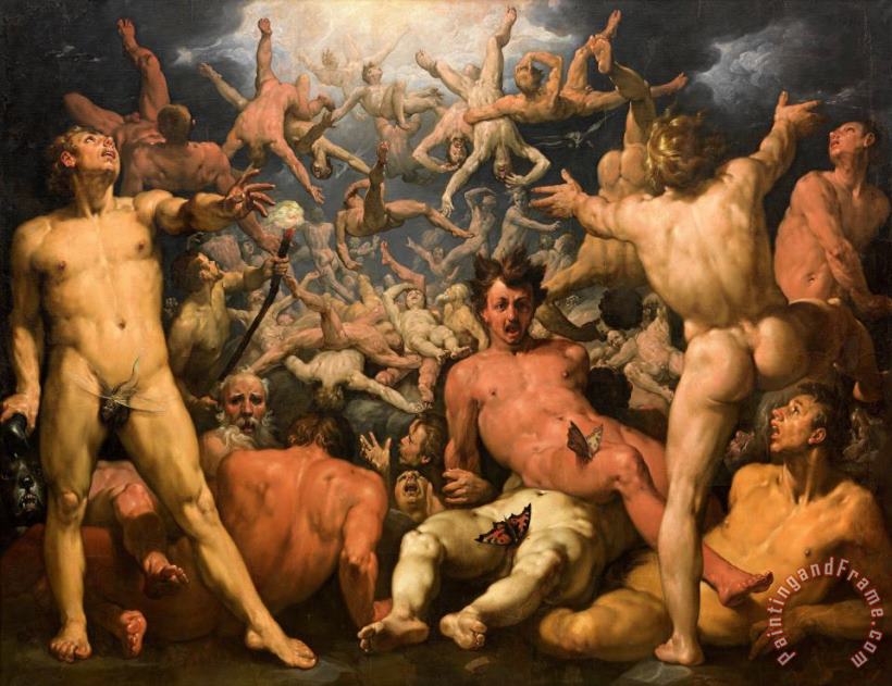 Cornelis Cornelisz. van Haarlem The Fall of The Titans Art Painting