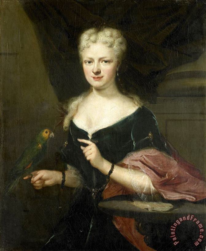 Cornelis Troost Portrait of Maria Magdalena Stavenisse, Wife of Jacob De Witte of Elkerzee, Councilor of Zierikzee Art Painting