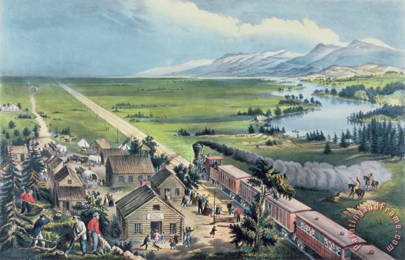 Across the Continent painting - Currier and Ives Across the Continent Art Print