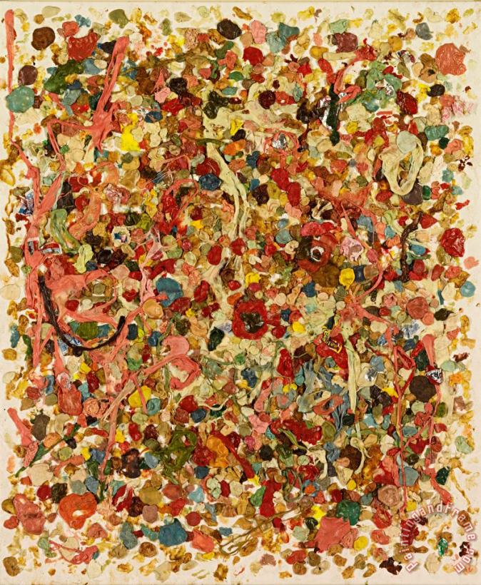 Two Things I Rarely See The Inside of painting - Dan Colen Two Things I Rarely See The Inside of Art Print