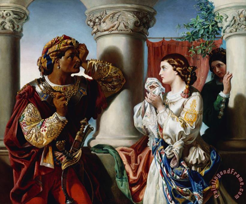 Daniel Maclise Othello and Desdemona Art Painting
