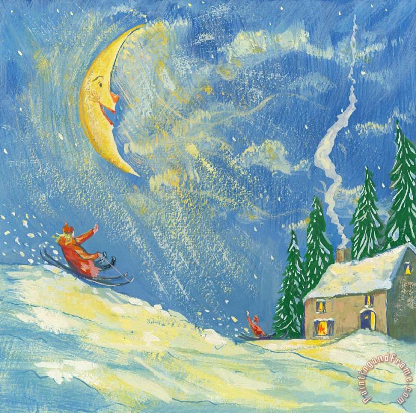 A Happy Christmas painting - David Cooke A Happy Christmas Art Print