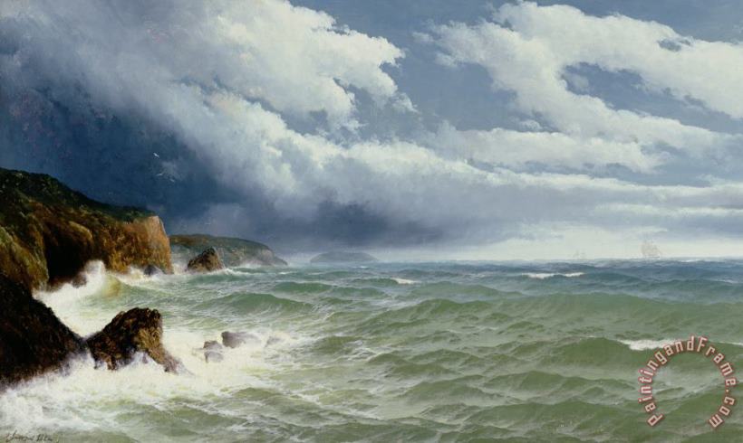 David James Shipping in Open Seas Art Painting